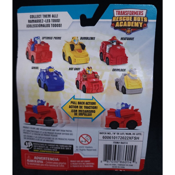 Lot of 2 Bumblebee Optimus Prime Heroes Transformers Rescue Bots Academy Hasbro - Picture 9 of 9